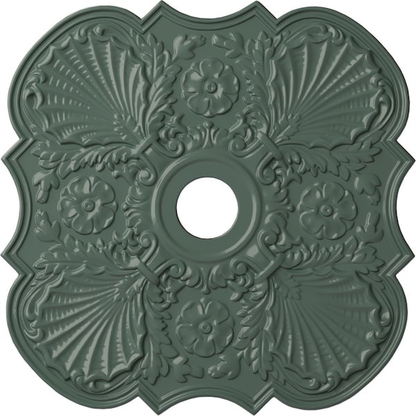 Ekena Millwork Flower Ceiling Medallion (Fits Canopies up to 6 1/4"), 29"OD x 3 5/8"ID x 1 3/8"P, Cloud Burst CM29FWCBF - main